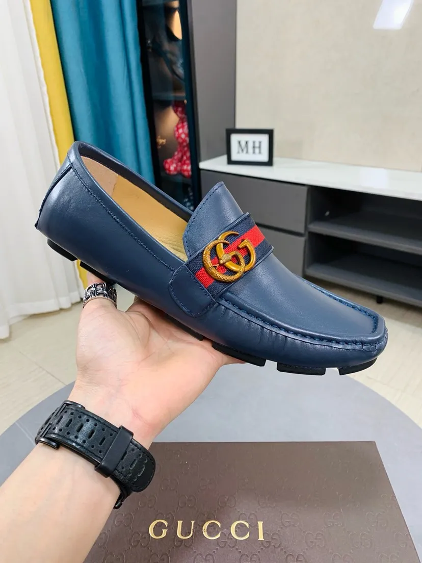 Men's men's shoes 💰458🌹🌹 Comes with packaging [GUCCI Gucci] original men's casual beanie shoes, original Italian imported special material cowhide embossing➕real first-layer sheepskin lining; equipped with precision stitching to highlight low-key luxury. The comfortable sole design maximizes the comfort and anti-slip properties of the shoe. The shoe shape is dignified and the low-key charm is not concealed! Natural and free new urbanism, code number: 38-44